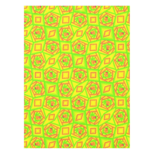 Citrus Green Orange Yellow Ombre Abstract Design Tischdecke (Vorderseite)