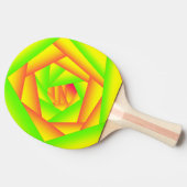 Citrus Green Orange Yellow Ombre Abstract Design Tischtennis Schläger (Seitenansicht)