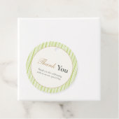 Citrus Green Striped Retro Wedding Thank You Geschenkanhänger (Beispiel)