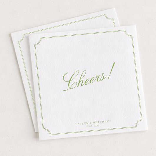 Citrus Green Wedding Napkins Cheers Serviette