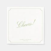 Citrus Green Wedding Napkins Cheers Serviette (Vorderseite)