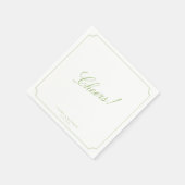 Citrus Green Wedding Napkins Cheers Serviette (Ecke)