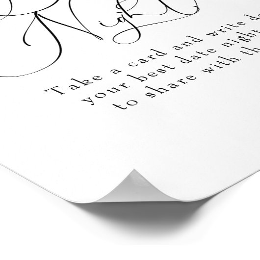 Citrus Greenery | Date Night | BRAUTPARTY Poster (Ecke)