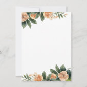 Citrus Greenery | Pink Floral Baby Dusche Einladung (Rückseite)