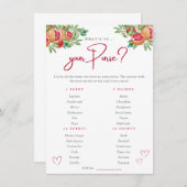 Citrus Greenery | Was ist in deinem Purse Shower G Begleitkarte (Vorne/Hinten)