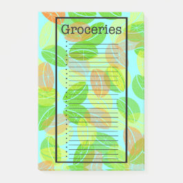 Citrus Grocery List Post it Notes Post-it Klebezettel