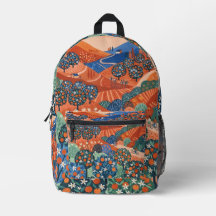 Citrus Grove-Rucksack – Terrakotta- und Kobalt-Des
