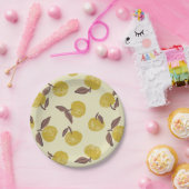 Citrus Grove-Rustic Fruit & Leaf In Earthy Tones Pappteller (Party)