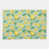 Citrus Grove Tile - Wasserfarbe Zitronen Botanisch Geschirrtuch (Horizontal)