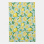 Citrus Grove Tile - Wasserfarbe Zitronen Botanisch Geschirrtuch (Vertikal)