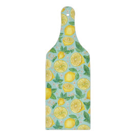 Citrus Grove Tile - Wasserfarbe Zitronen Botanisch Schneidebrett