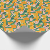 Citrus HandGezeichnet Vintager Stil Geschenkpapier (Ecke)
