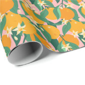 Citrus HandGezeichnet Vintager Stil Geschenkpapier (Rolleneckpunkt)