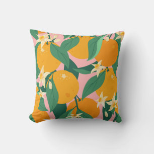 Citrus HandGezeichnet Vintager Stil Kissen