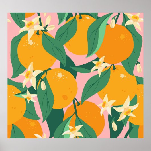 Citrus HandGezeichnet Vintager Stil Poster (Vorne)