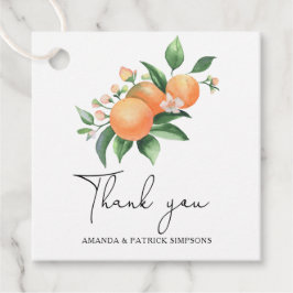 Citrus - Hochzeit Danke Geschenkanhänger