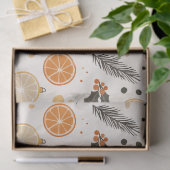 Citrus, Holly and Pine Needles Gemütliche Weihnach Seidenpapier (Geschenk)