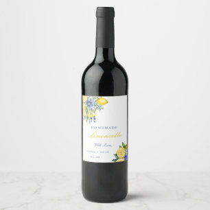 Citrus Homemade Limoncello Lemon Gastgeschenke Hoc Weinetikett