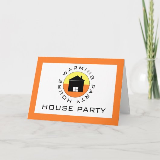 Citrus House-Logo, Party Einladung für den Hausbau (Vorderseite)