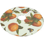 Citrus & Hummeln: Vintag nahtlos Polyester Weihnachtsbaumdecke (Schrägansicht)