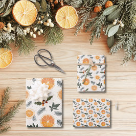 Citrus Hygge Weihnachten Geschenkpapier Set
