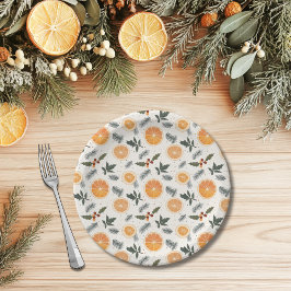 Citrus Hygge Weihnachten Pappteller