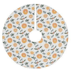 Citrus Hygge Weihnachten Polyester Weihnachtsbaumdecke