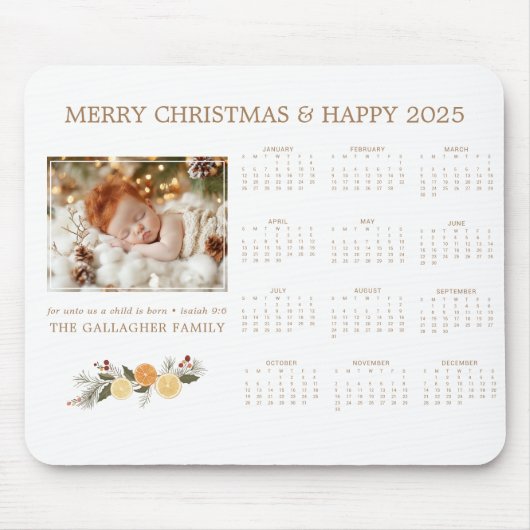 Citrus Hygge Weihnachtskalender Mousepad (Vorne)