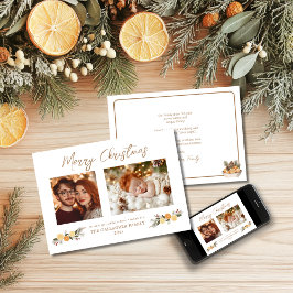 Citrus Hygge Weihnachtskripte Flat Holiday Card Feiertagskarte
