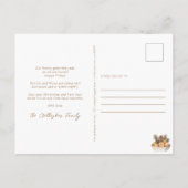 Citrus Hygge Weihnachtsschrift Feiertagspostkarte (Rückseite)