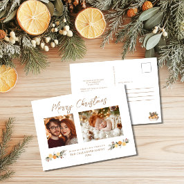 Citrus Hygge Weihnachtsschrift Feiertagspostkarte