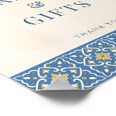 Citrus Italian Blue Tiles Cards Geschenke Schilder (Ecke)