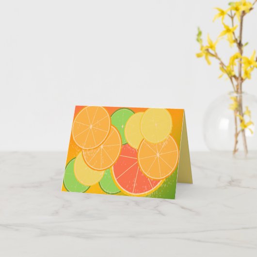 Citrus Joy Note card (innen leer) Karte (Gelbe Blume)
