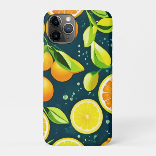 Citrus Kaleidoskop: Eine lebendige Medley Case-Mate iPhone Hülle (Rückseite)