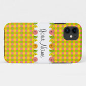 Citrus Karo Name iPhone Fall Case-Mate iPhone Hülle (Rückseite (Horizontal))