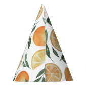 Citrus Kids Birthday Party | Summer Orange Fruit Partyhütchen (Rückseite)