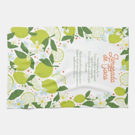Citrus Kitchen Teetuch - Rezept Design Geschirrtuch (Horizontal)