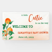 Citrus Kleine Süsse auf dem Weg Orangen Babydusche Banner (Horizontal)