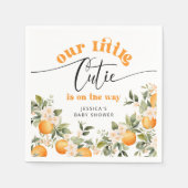 Citrus kleine Süsse Baby Dusche Orangen Serviette (Vorderseite)