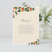 Citrus Kleine Süsse Babydusche danke Karte (Stehend Vorderseite)