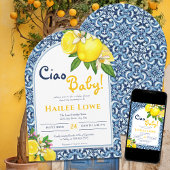 Citrus Lemon Amalfi Coast Baby Dusche Einladung