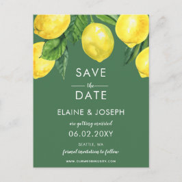 Citrus Lemon Ankündigung Datum freihalten Postcard