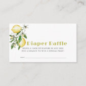 Citrus Lemon Baby Diaper Raffle Ticket Begleitkarte (Vorderseite)