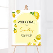Citrus Lemon Baby Dusche Willkommen Poster
