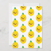 Citrus Lemon Baby Shower Dankeskarte (Rückseite)