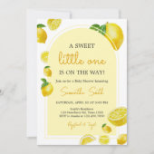 Citrus Lemon Baby Shower Einladung (Vorderseite)