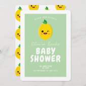 Citrus Lemon Baby Shower Einladung (Vorne/Hinten)
