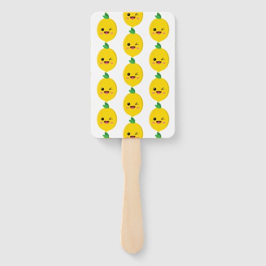 Citrus Lemon Baby Shower Fächer (Rückseite)