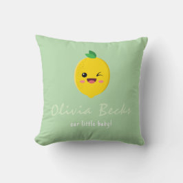 Citrus Lemon Baby Shower Kissen
