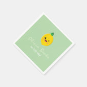 Citrus Lemon Baby Shower Serviette (Ecke)